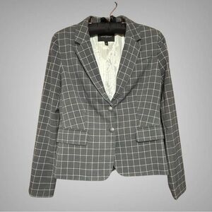 Banana Republic Gray Plaid Blazer